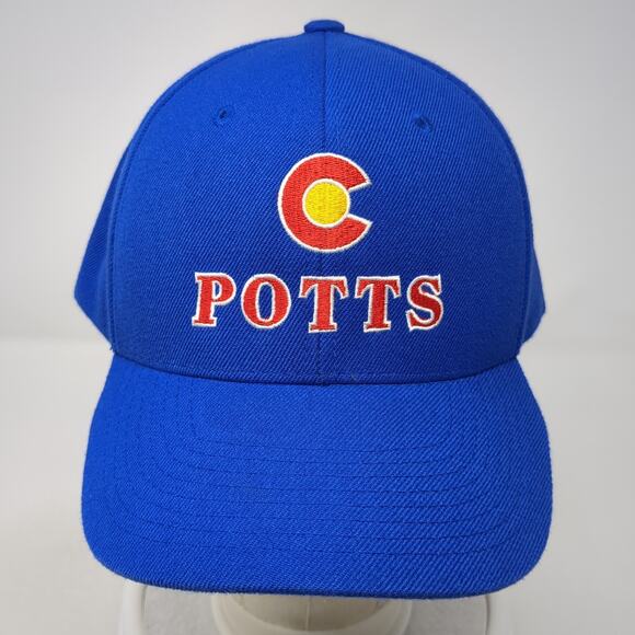 Colorado Potts Snapback Hat Blue One Size Adjustable Embroidered Decky - Picture 2 of 9
